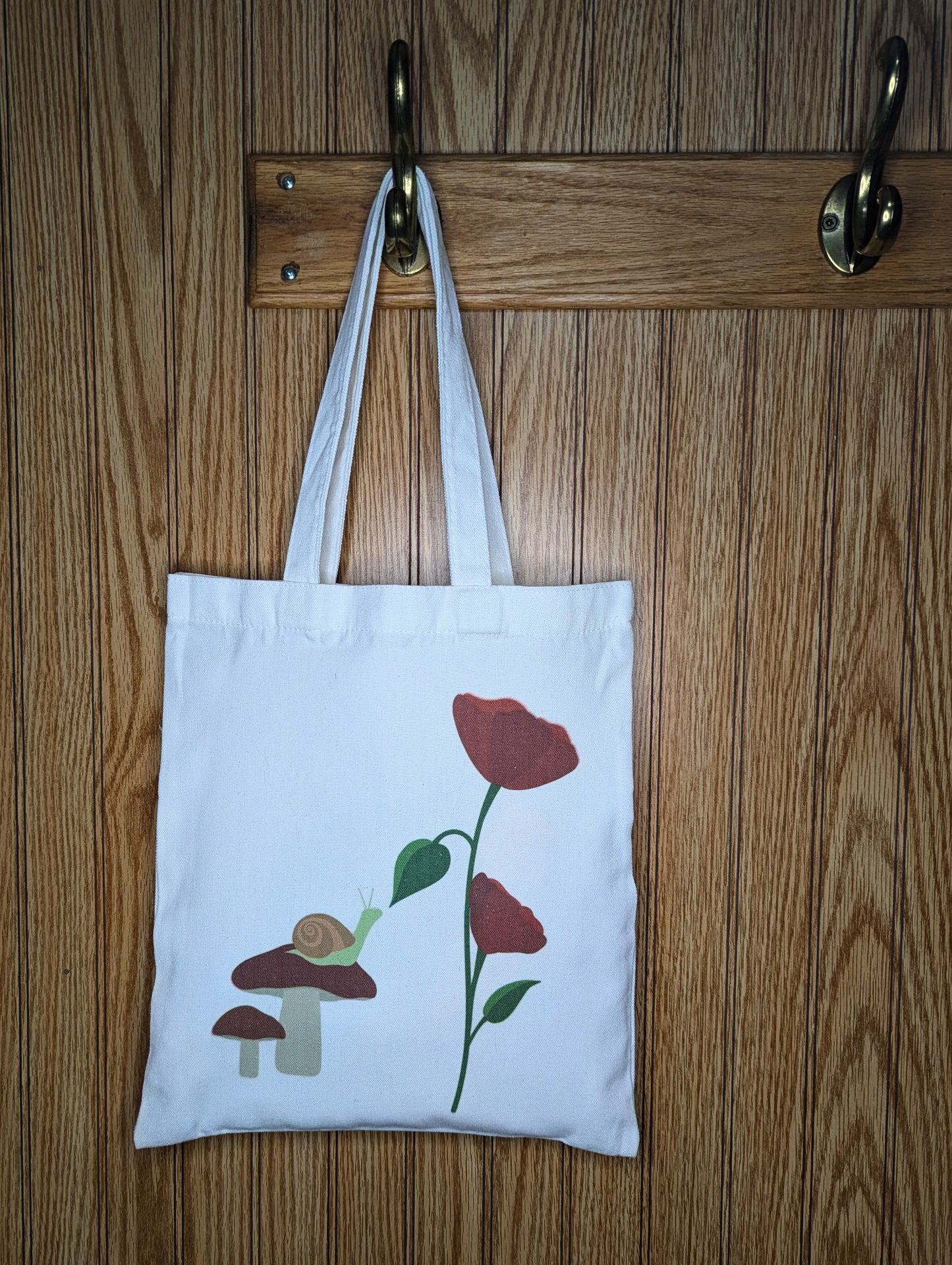Snail & Poppy Tote