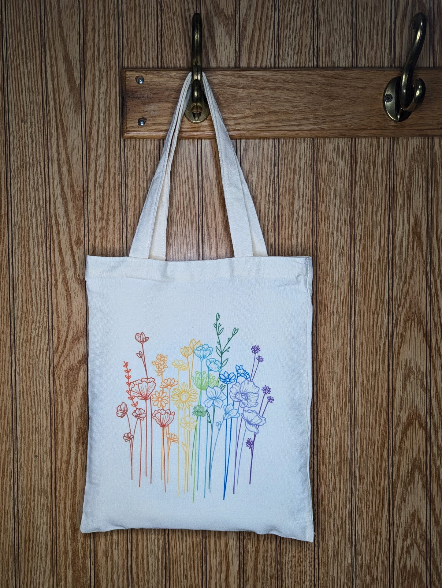 Rainbow Flower Tote