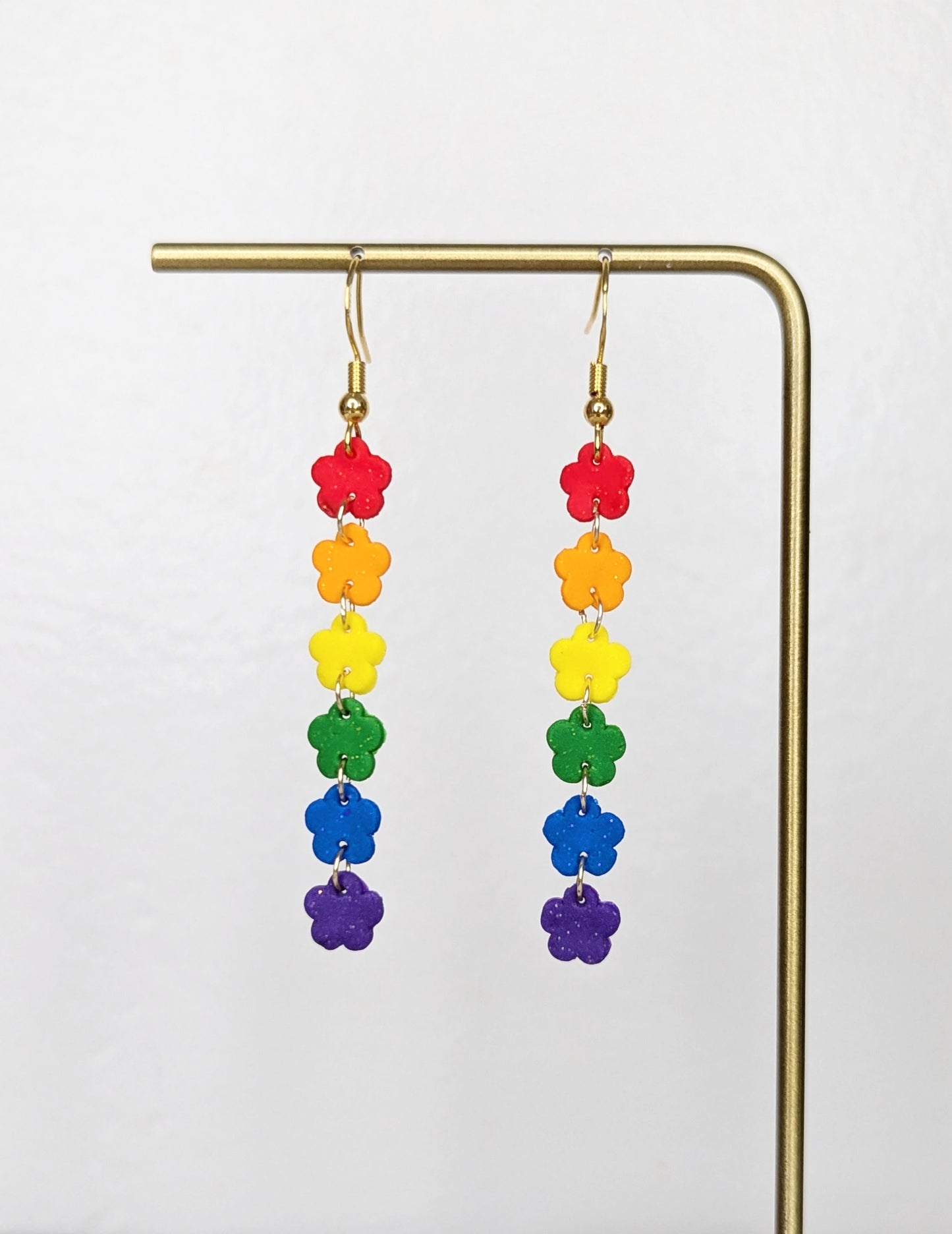 Flower Chain Earrings (Long)